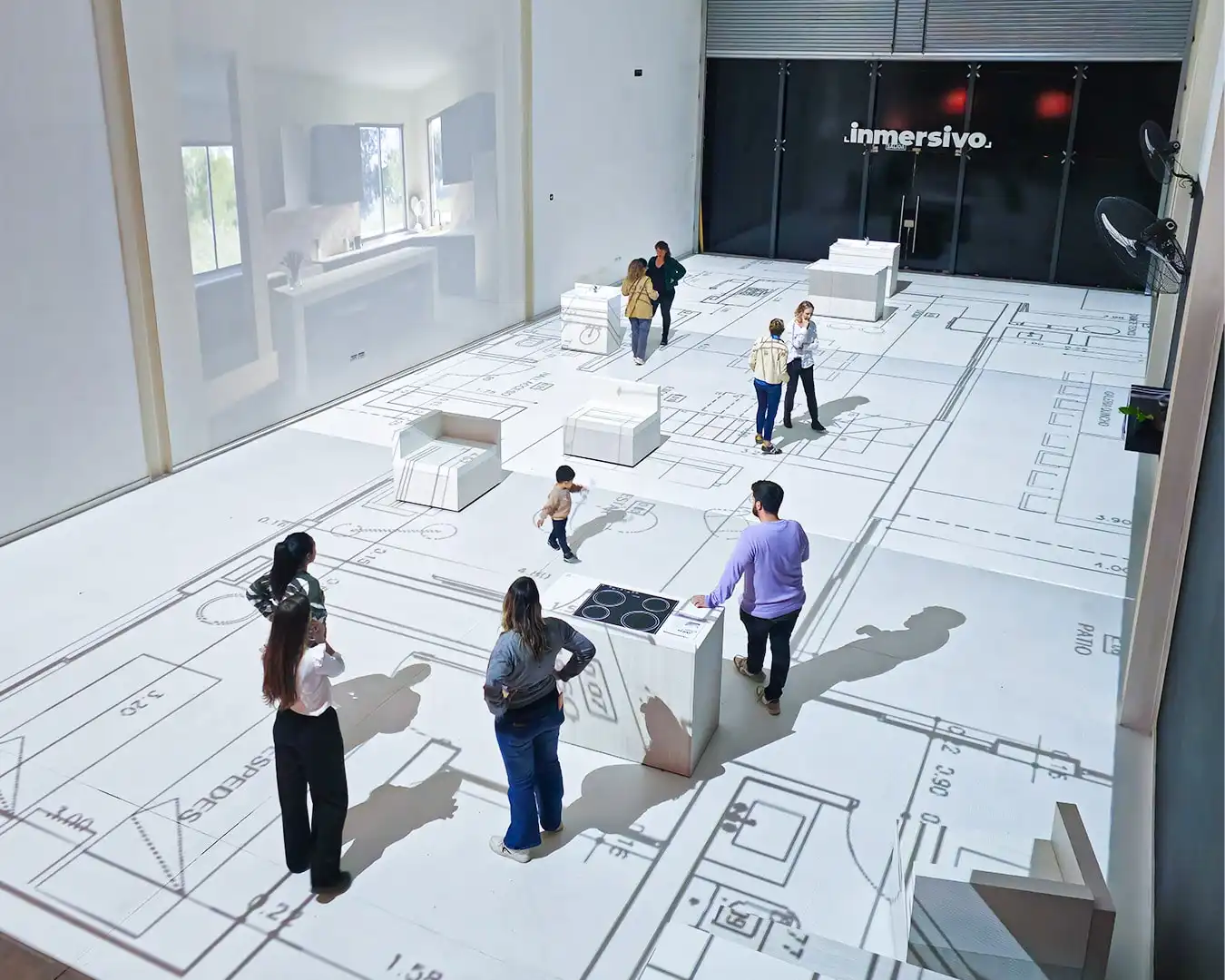 Toma superior proyección arquitectónica 1:1